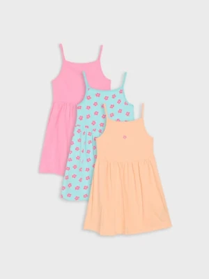Sinsay - Sukienki na ramiączkach 3 pack - wielobarwny