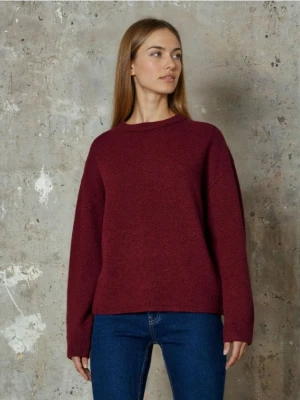 Sinsay - Sweter basic - bordowy