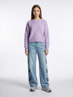 Sinsay - Sweter basic - fioletowy