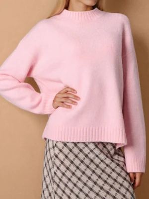 Sinsay - Sweter basic - różowy