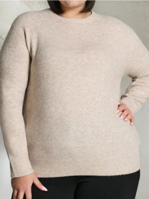 Sinsay - Sweter basic z domieszką wełny - beżowy