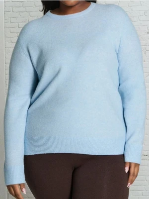 Sinsay - Sweter basic z domieszką wełny - niebieski