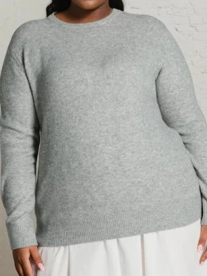 Sinsay - Sweter basic z domieszką wełny - szary