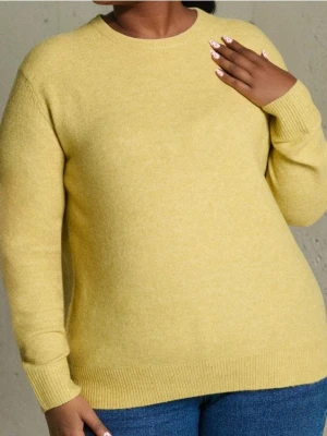Sinsay - Sweter basic z domieszką wełny - żółty