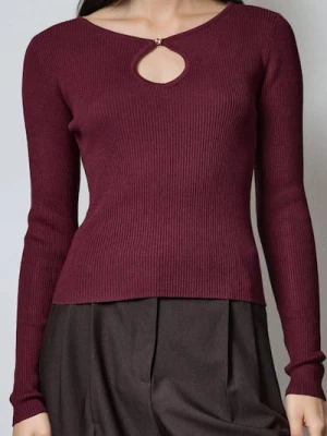 Sinsay - Sweter - bordowy