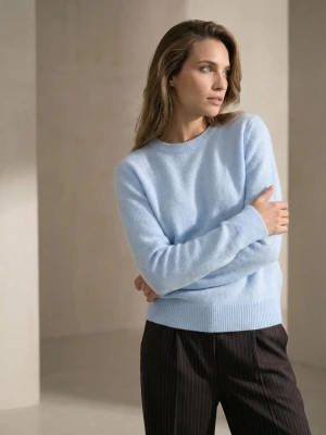 Sinsay - Sweter chunky z domieszką wełny - błękitny