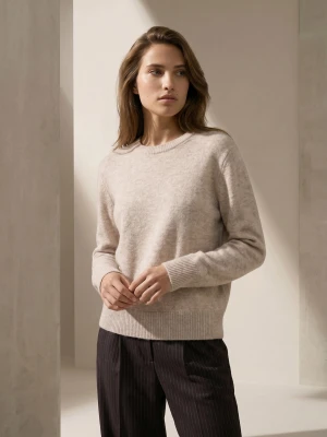 Sinsay - Sweter chunky z domieszką wełny - kremowy