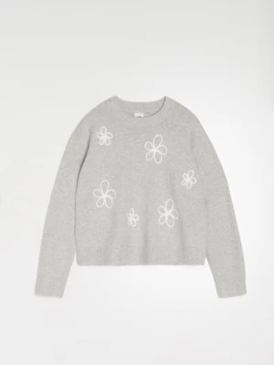 Sinsay - Sweter chunky z domieszką wełny - szary