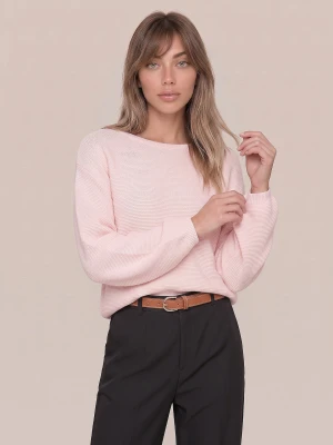 Sinsay - Sweter chunky z szerokimi rękawami - różowy
