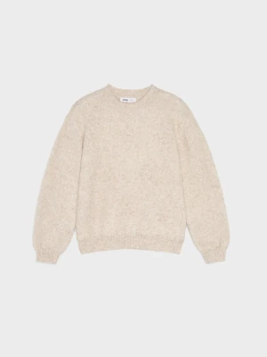 Sinsay - Sweter crewneck ze strukturalnymi elementami - beżowy