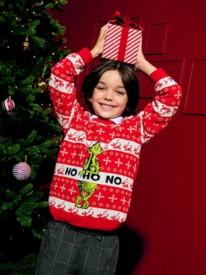 Sinsay - Sweter Grinch - czerwony