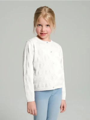 Sinsay - Sweter na guziki - kremowy