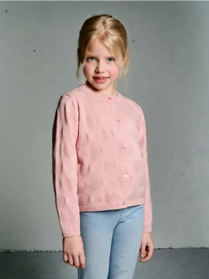 Sinsay - Sweter na guziki - różowy