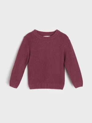 Sinsay - Sweter o grubym splocie - bordowy
