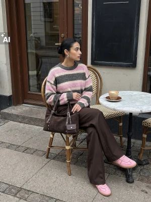 Sinsay - Sweter oversize w paski - szary