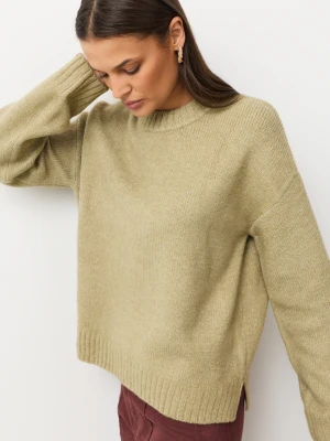 Sinsay - Sweter oversize z długim rękawem - brązowy