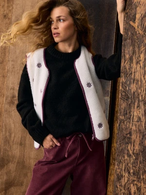 Sinsay - Sweter oversize z długim rękawem - brązowy