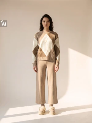 Sinsay - Sweter oversize z domieszką wełny - wielobarwny