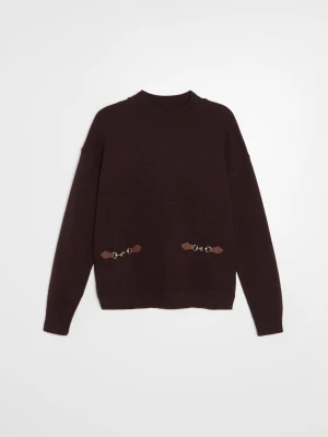Sinsay - Sweter oversize z wiskozą - brązowy