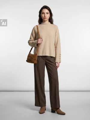 Sinsay - Sweter oversize z wiskozą - kremowy