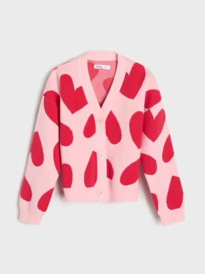 Sinsay - Sweter rozpinany w serca - wielobarwny