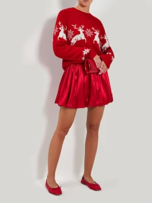 Sinsay - Sweter świąteczny - czerwony