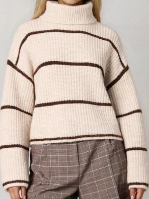 Sinsay - Sweter w paski - beżowy
