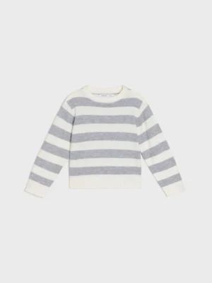 Sinsay - Sweter w paski - biały