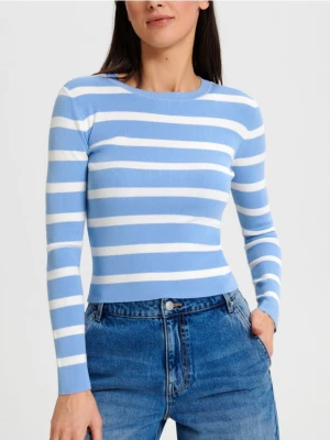 Sinsay - Sweter w paski - błękitny