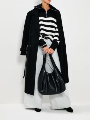 Sinsay - Sweter w paski - czarny