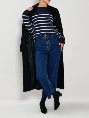 Sinsay - Sweter w paski - granatowy