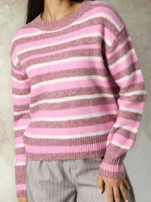 Sinsay - Sweter w paski z domieszką wełny - wielobarwny