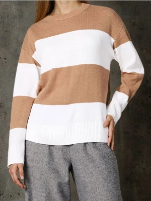 Sinsay - Sweter w pasy - brązowy