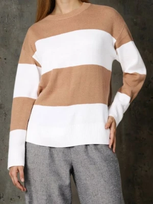 Sinsay - Sweter w pasy - brązowy