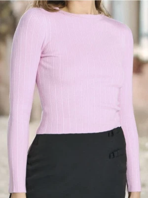 Sinsay - Sweter w prążek - różowy