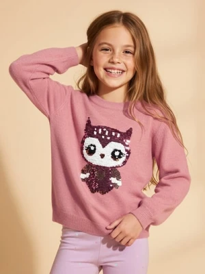 Sinsay - Sweter z cekinami - różowy