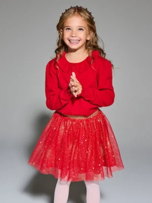 Sinsay - Sweter z dekoracyjnym dekoltem - czerwony