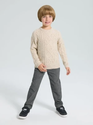 Sinsay - Sweter z dekoracyjnym splotem - beżowy