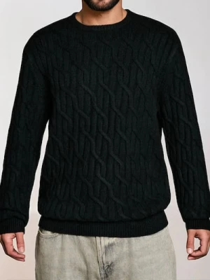 Sinsay - Sweter z dekoracyjnym splotem - czarny