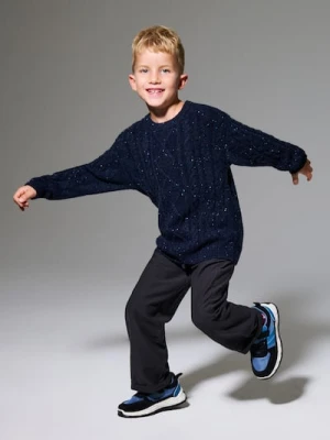 Sinsay - Sweter z dekoracyjnym splotem - granatowy