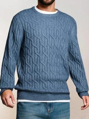 Sinsay - Sweter z dekoracyjnym splotem - szary