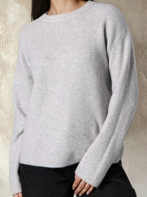 Sinsay - Sweter z długim rękawem i domieszką wełny - szary