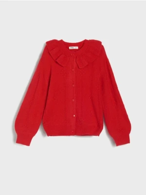 Sinsay - Sweter z falbankami - czerwony