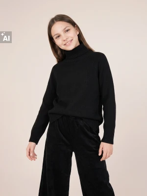Sinsay - Sweter z golfem - czarny