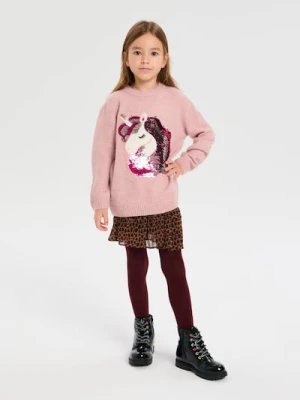 Sinsay - Sweter z jednorożcem - różowy