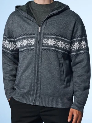 Sinsay - Sweter z kapturem - szary