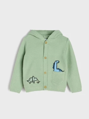 Sinsay - Sweter z kapturem - zielony