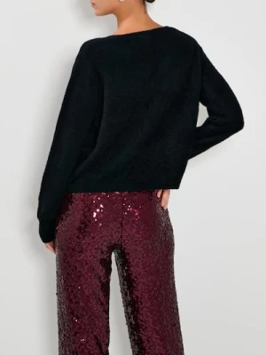 Sinsay - Sweter z kokardami - czarny