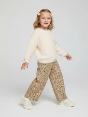 Sinsay - Sweter z kokardami - kremowy