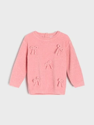 Sinsay - Sweter z kokardami - różowy